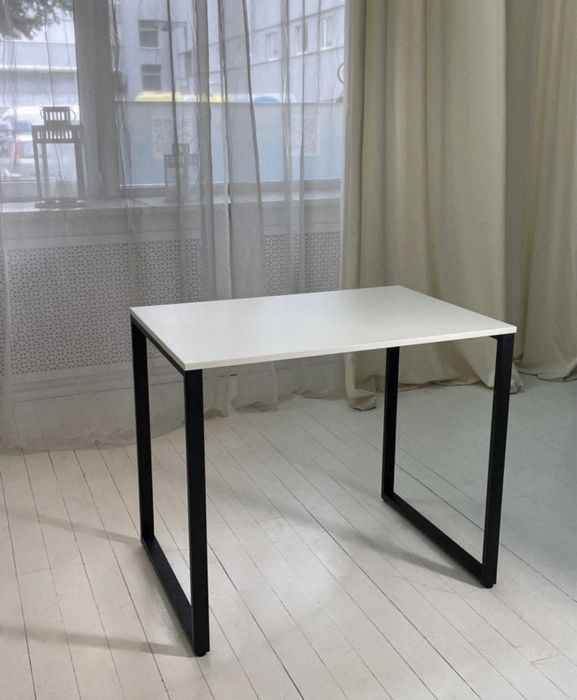 Стол обеденный в стиле лофт 90х60см Белый