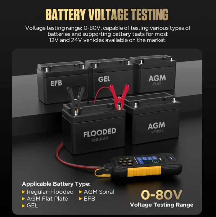 Тестер АКБ Autool BT-960 с термопринтером