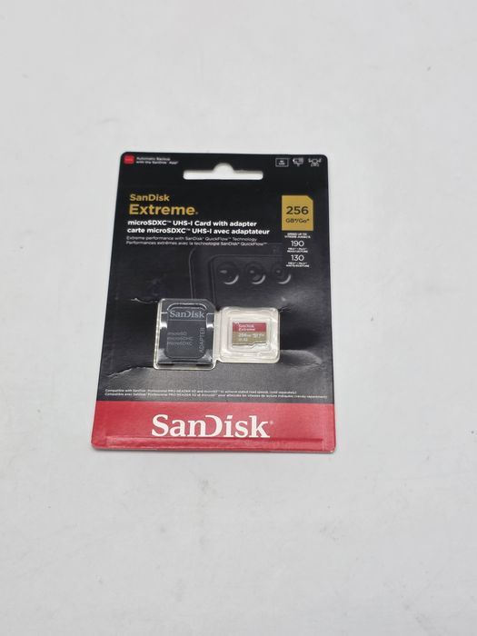 Card de memorie SanDisk Extreme microSDXC, 256GB + SD Adaptor, SIGILAT