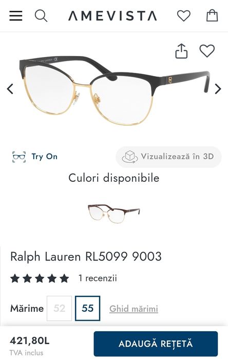 Ralph Lauren Ochelari de Vedere