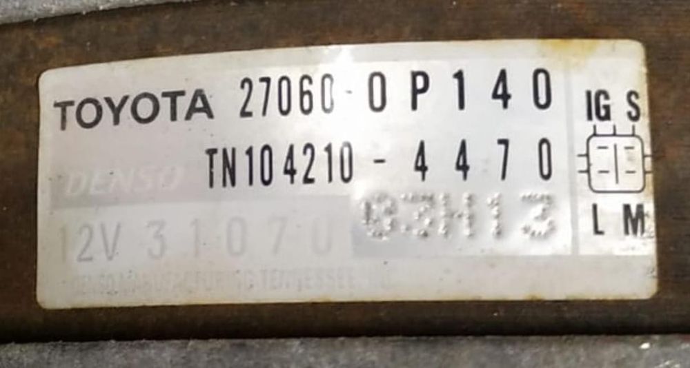 Генератор от lexus, gs 300, Toyota aristo