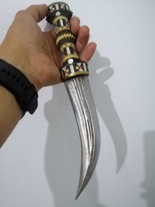 Pumnal vintage Khanjar Majdali sirian secolul XIX