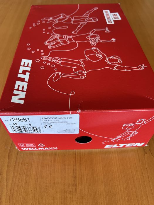 ELTEN MADDOX black-red Low ESD S3S – mărimea 42