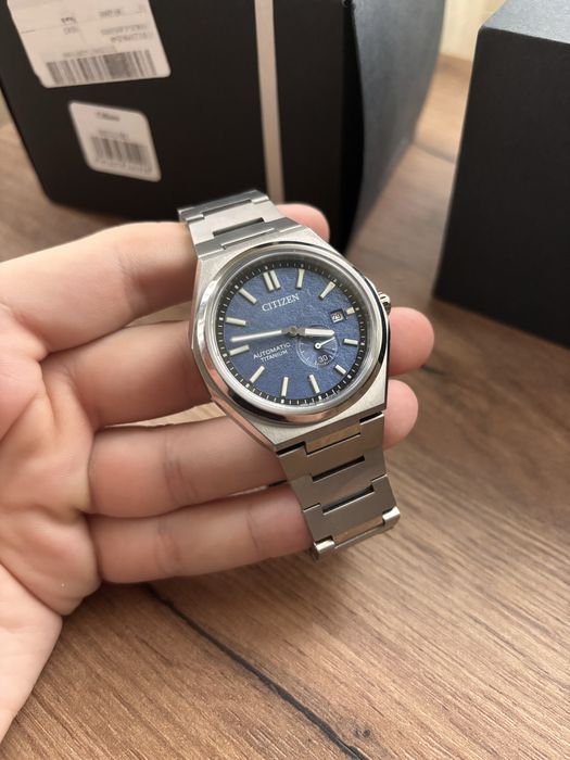 Чисто Нов Citizen Zenshin Super Titanium Automatic Blue NJ0180-80L