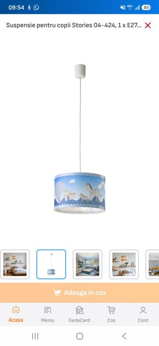 Plafoniera aplica cu bec led pentru copii Smarter  second