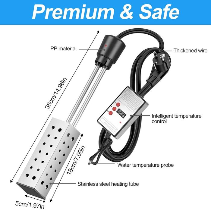 Бързовар /нагревател за вода Immersion 2500W Water Heater with 304