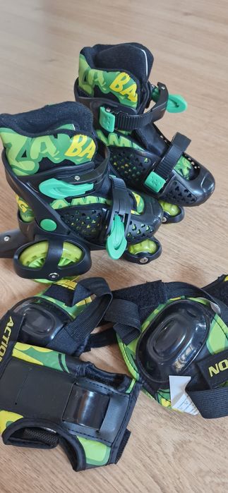 Детски ролкови кънки с каска и протектори,Worker Action Darly