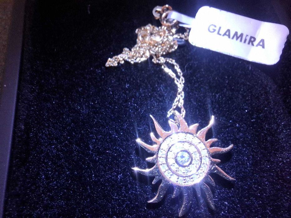 % Lantisor / Colier AUR 18K cu DIAMANTE naturale GLAMIRA - NOU