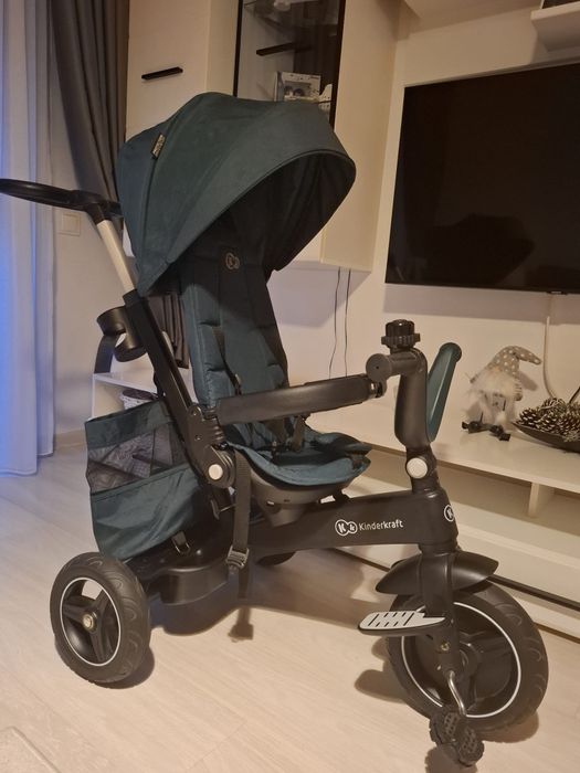 Tricicleta  copii Kinderkraft Easytwist (EASYWALK)-Verde Midnight