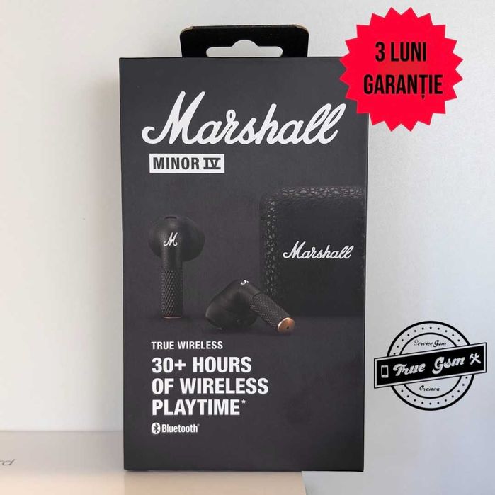 Casti Marshall Minor IV Black | TrueGSM