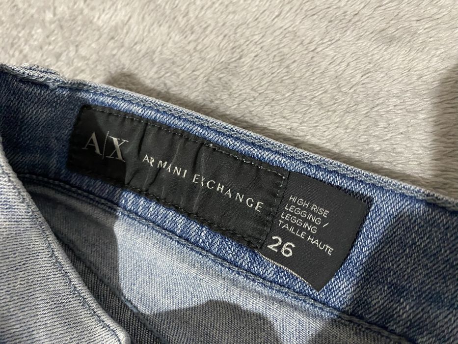 Blugi gri skinny Armani Exchange