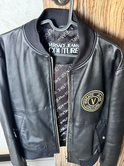 Мъжко кожено яке Versace Jeans Couture (Естествена кожа)