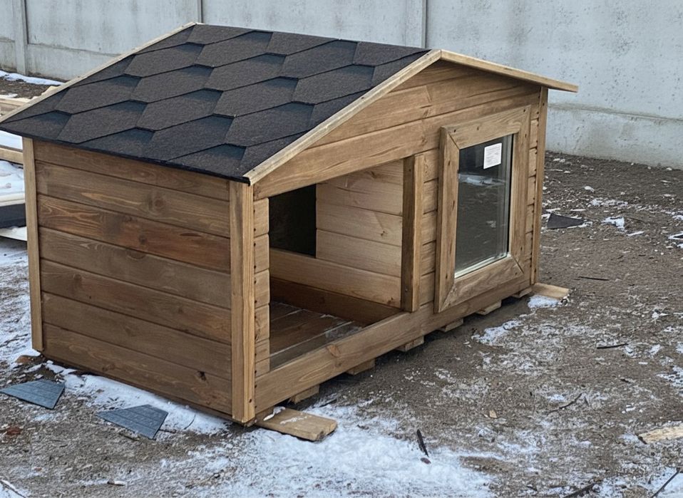 Будка для собаки с окном