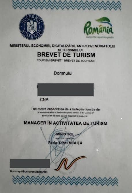 Brevet de turism – Manager în activitatea de turism | Închiriere