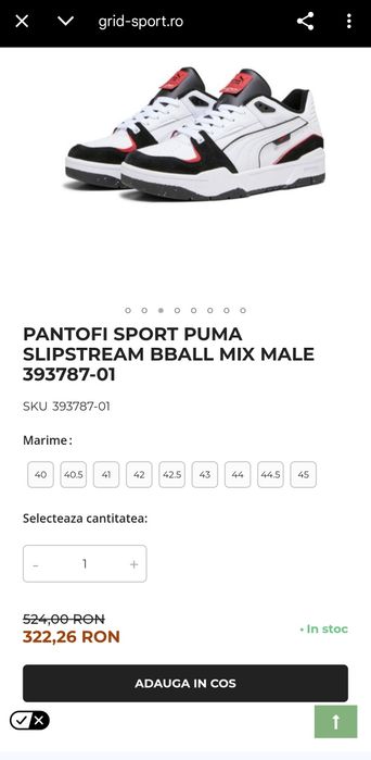 Vănd Incaltaminte  Pantofi sport Puma Slipstream Bball