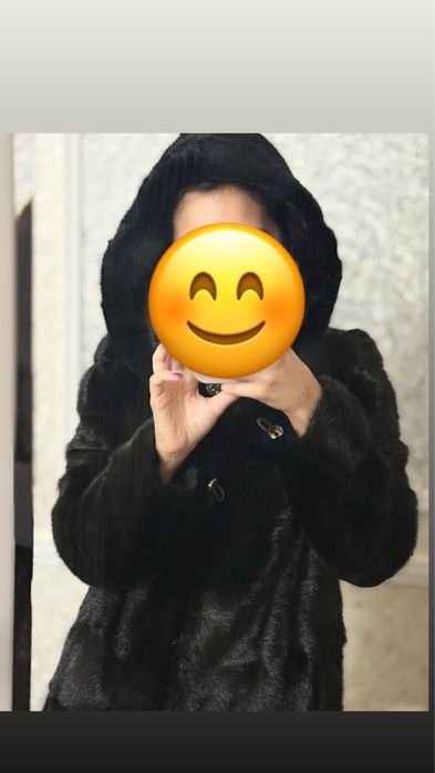Норковая шуба черная