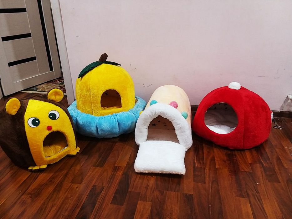 Mushuk va kuchukchalar uchun uychalar