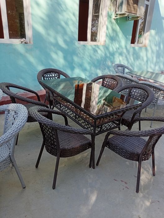 Osma kachela va ratan stol-stullar | Istanbul Mebel | Sirdaryo