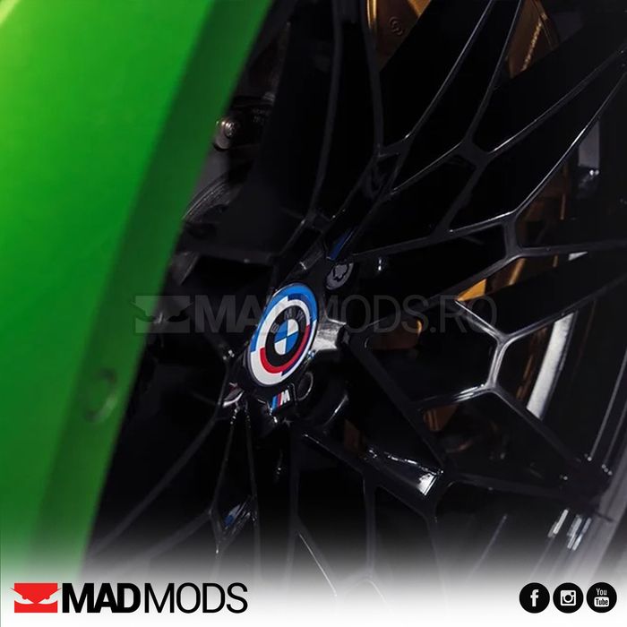 Set 5 Stickere Embleme Logo M jante BMW Seria 1 2 3 4 5 6 7 8 X i