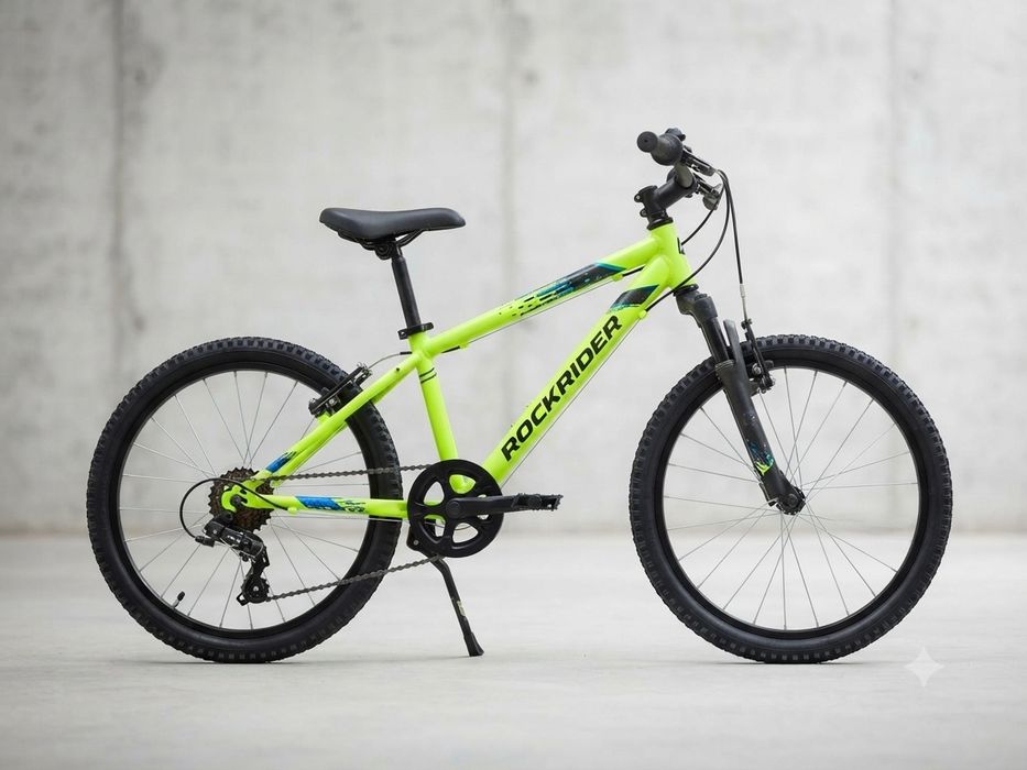 Bicicletă copii Rockrider 20 inch (6-9 ani) - folosită doar o vară, stare foarte bună + cric inclus