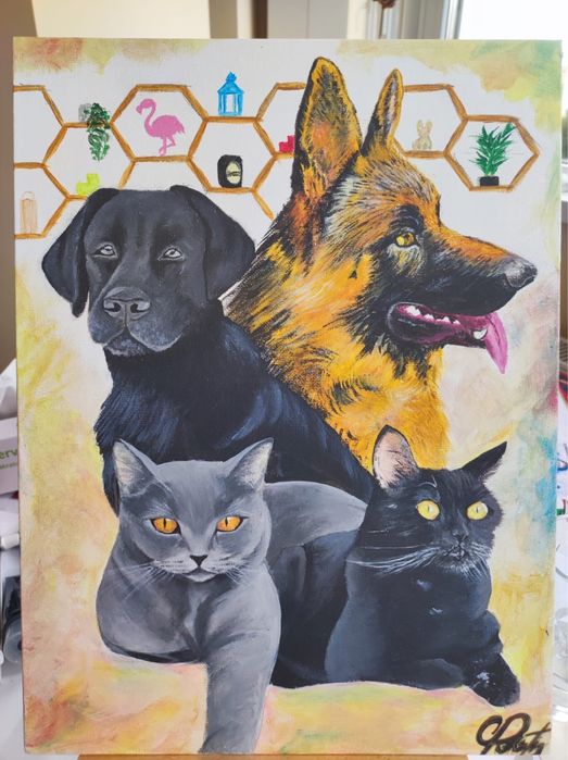 Tablou pictat la comanda