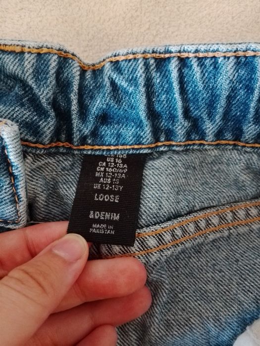 Прави къси дънки Loose Denim Jorts - размер (158 см)