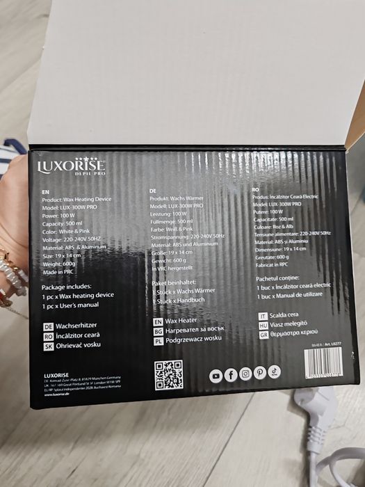 Aparat epilat cu ceara