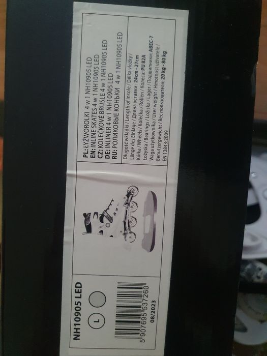 Role Reglabile 4in1 Nils Extreme LED, NH10905-Alb
