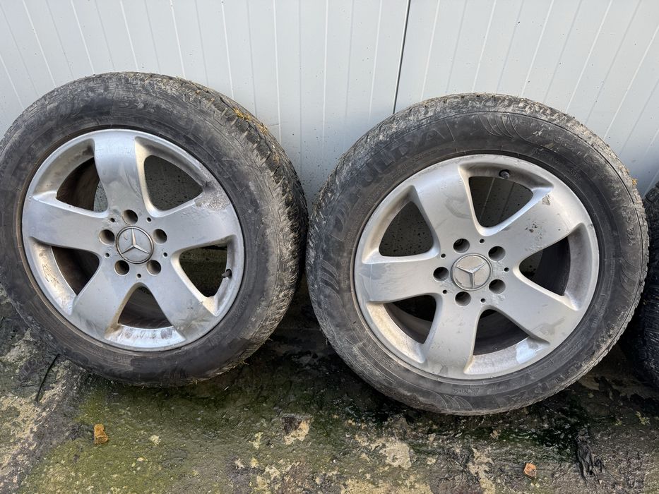 4 бр джанти 5x112 Mercedes W211 7.5J ET 42 със зимни гуми 225/55/16