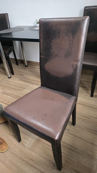 Masa plus scaune bucatarie wenge 80x120