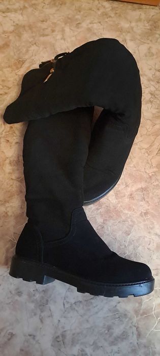 Сапожки зимние замшевые