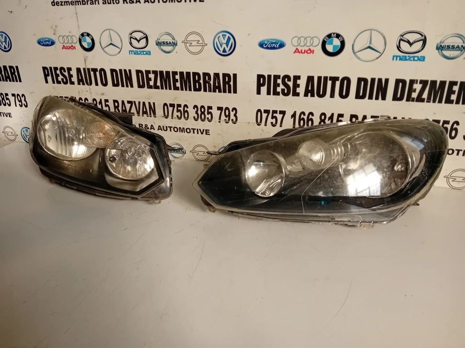 Faruri Far Stanga Dreapta Halogen Vw Golf 6 VI Volan Stanga Cod 5K1941005M 5K1941006M 2008-2013