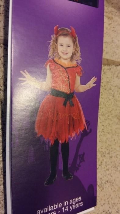Costum Halloween, carnaval NOU, rochie Diavolita 3-4 ani si 11-12 ani