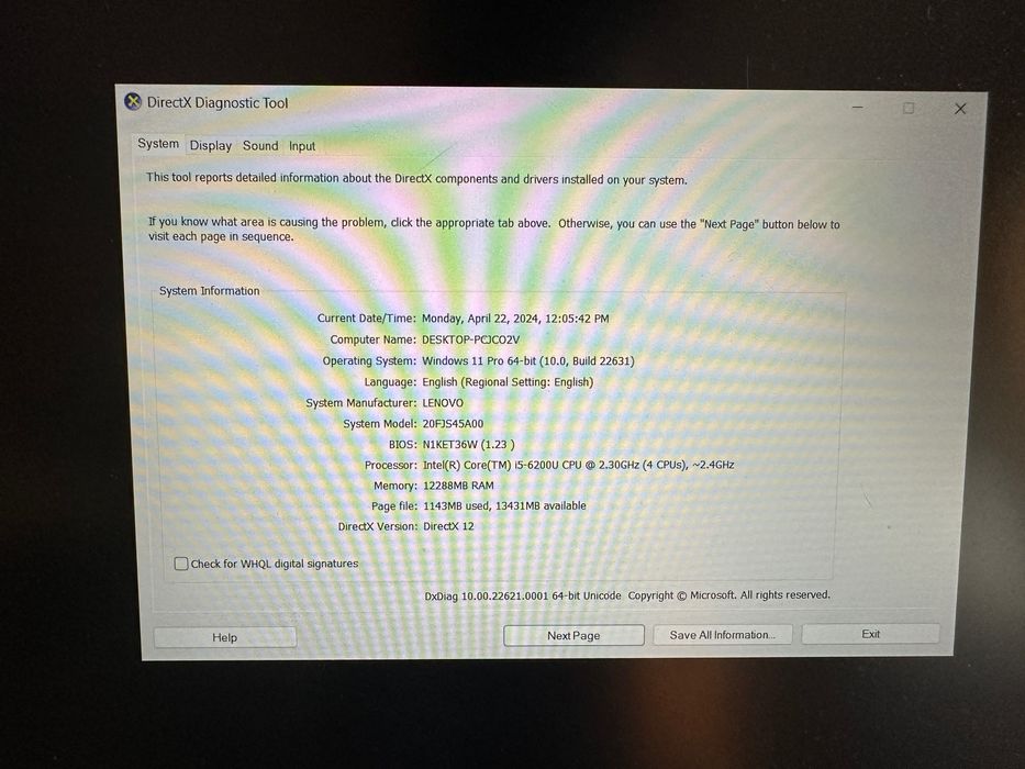 Лаптоп Lenovo Thinkpad T560 - i5-6200U; 12gb Ram; 15 inch display