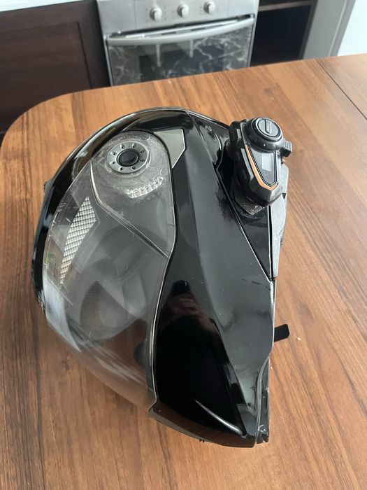 Мотошлем черная