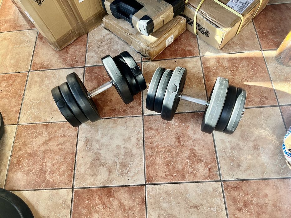 Gantere reglabile noi 23 kg+23 kg=46 kg made in germany bari otel cu p