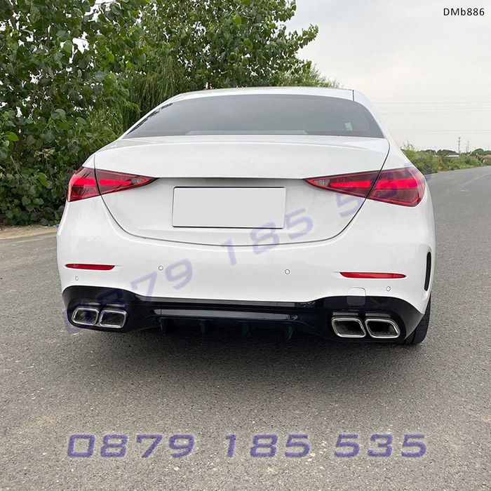 Комплект заден дифузьор ауспух накрайници Mercedes C W206 AMG мерцедес