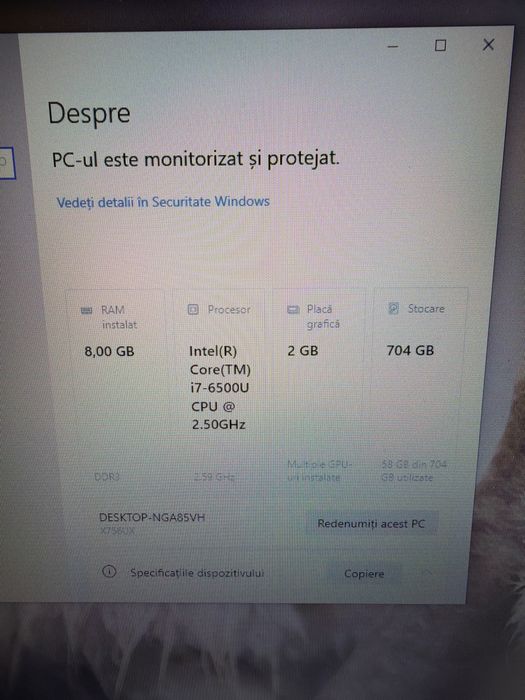 Laptop Asus i7 8g 256g m2 500g hdd gtx 950 2g 17 FHD