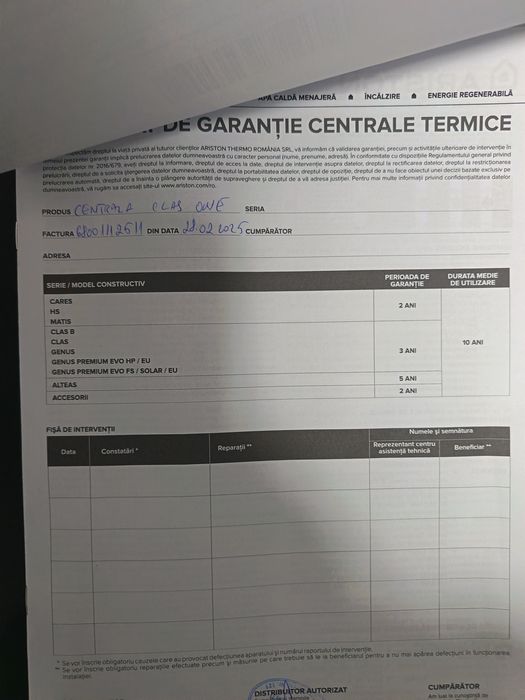 Centrala termica pe gaz in condensare, Ariston Clas One 35, Wi-Fi,