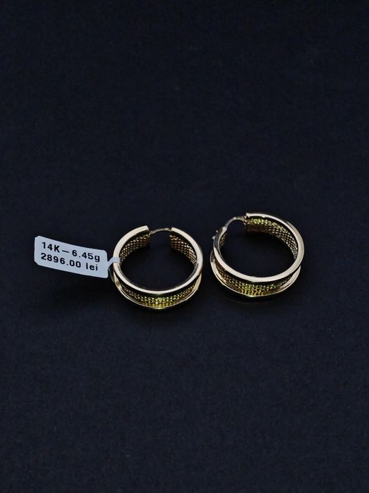 Bijuteria Royal cercei din aur 14k 6.45 gr