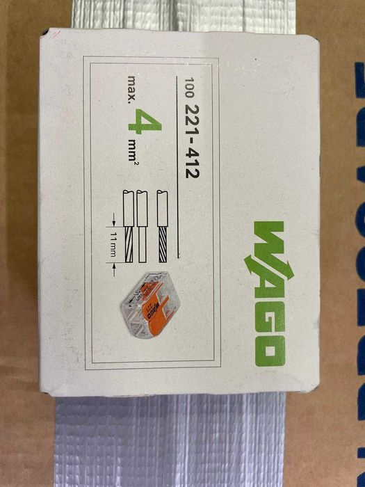 WAGO -Клеми , цени за бройка на 2 проводни, 3 проводни и 5 проводни