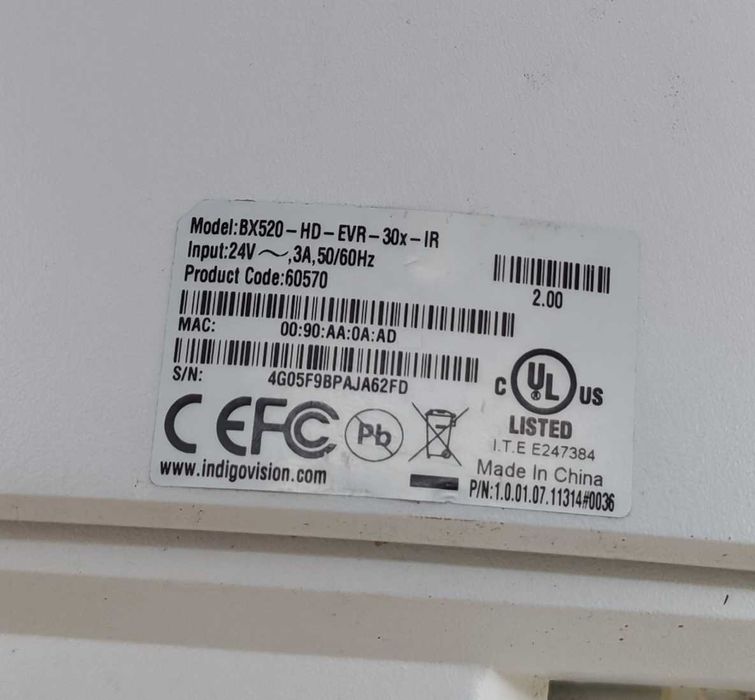 IndigoVision PTZ IP Camera BX520-HD-EVR-30x-IR by Dahua