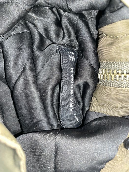 Geaca parka Zara verde maslina