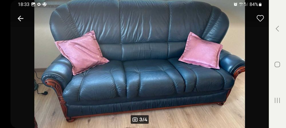 Canapea cu fotolii de piele