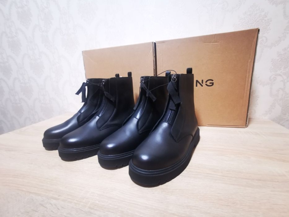 Botine Mango din piele,noi cu etichetă mărimea 38