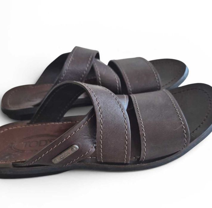 Оригинални кожени сандали / чехли Tod's (Тодс) 43 р– Естествена кожа