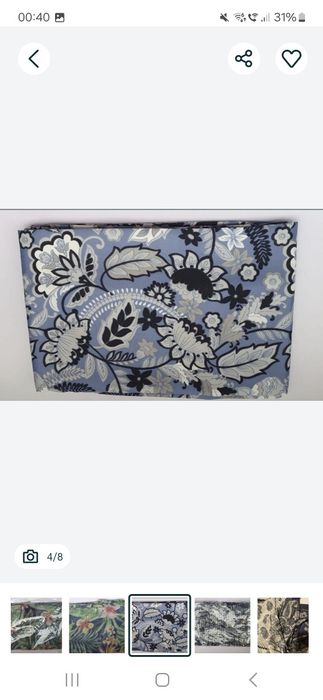 Esarfa Avon albastra eleganta Paisley Square Pleated Scarf