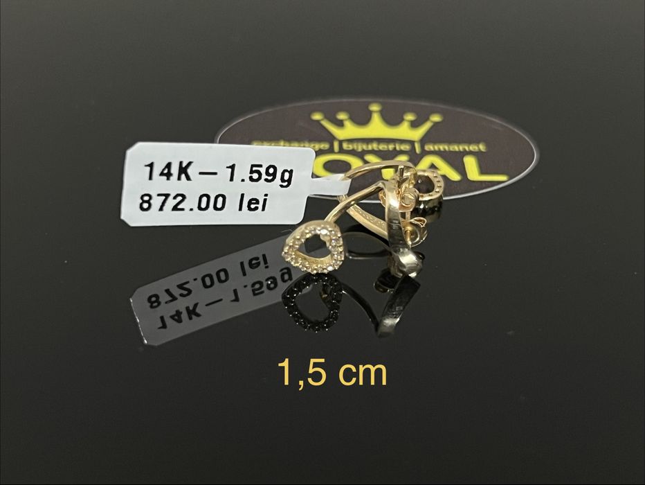 Bijuteria Royal CB : Cercei aur 14K  1,59 grame