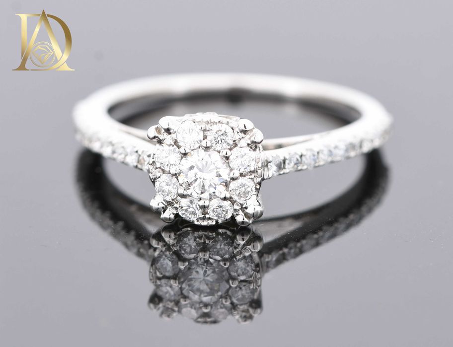 Нов Златен Пръстен с 0.55кт Естествени Диаманти