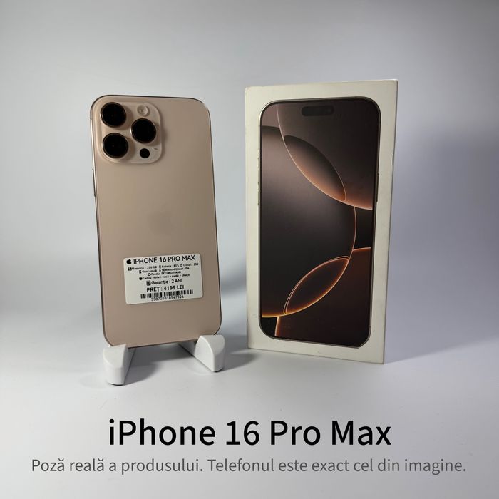 ispotmobile.ro  iPhone 16 Pro Max 256GB Desert ! Garantie 2 ani + cadou